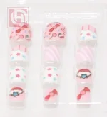 Artificial nails12 pieces for girls with adhesive tape - Image 2