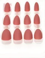 Artificial nails12 pieces for women with adhesive tape - Image 2