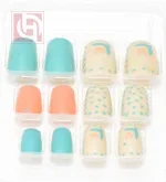 Artificial nails12 pieces for women with adhesive tape - Image 2