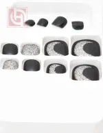 Artificial nails12 pieces for women with adhesive tape - Image 2