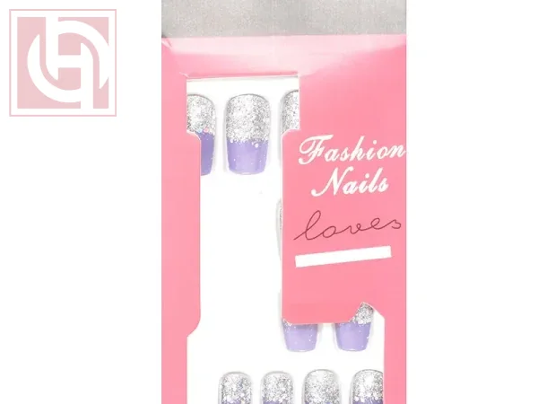 Bronze artificial nails12 pieces for women with adhesive tape