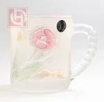 Thailand Glass Mug Tulip Flower 290 ml Set of 6 pieces - Image 2