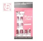 Bronze artificial nails12 pieces for women with adhesive tape