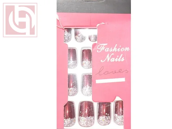Bronze artificial nails12 pieces for women with adhesive tape