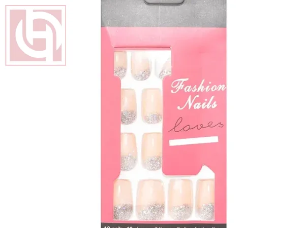 Bronze artificial nails12 pieces for women with adhesive tape