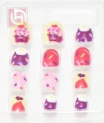 Artificial nails12 pieces for girls with adhesive tape - Image 2