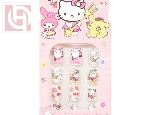 Artificial nails12 pieces for girls with adhesive tape
