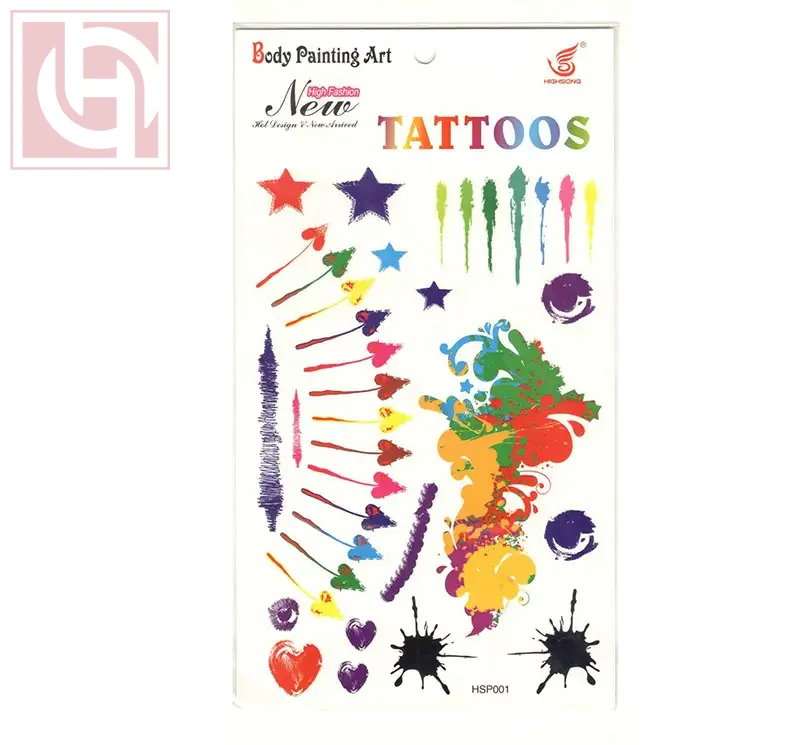 تاتو لاصق الوان مؤقت للجسم مقاوم للماء للنساء والفتيات 20سم Temporary adhesive Waterproof body colour Tattoo for women and girls 22CM - Image 1