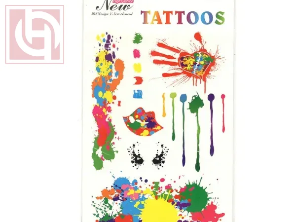 Temporary adhesive Waterproof body colour Tattoo for women and girls 22CM