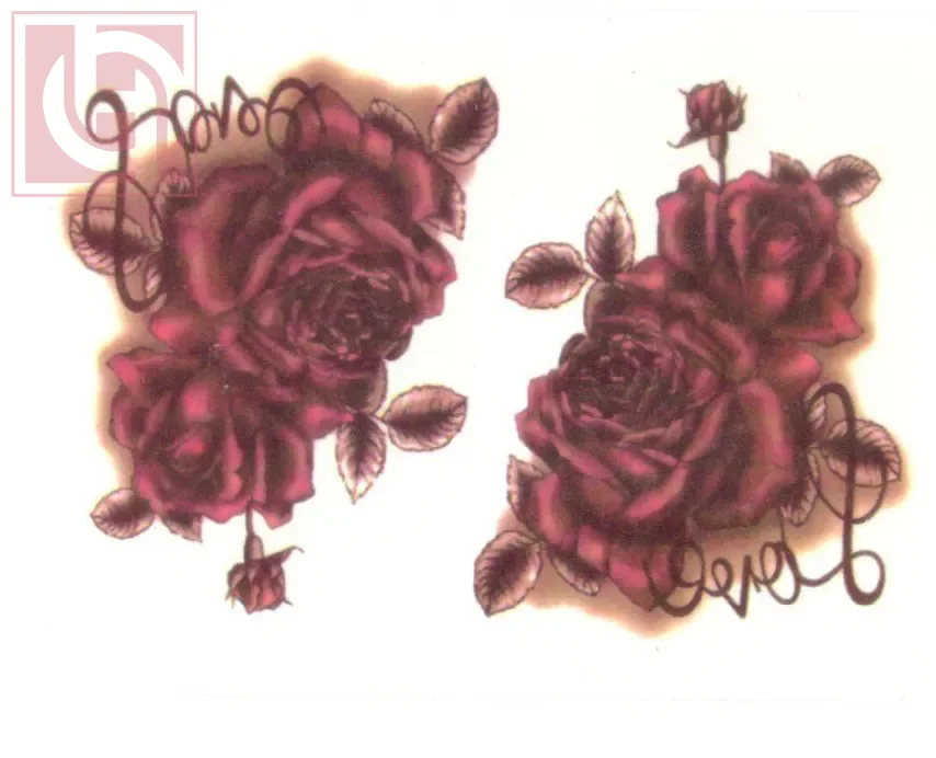 تاتو لاصق مؤقت للجسم للنساء والفتيات Temporary waterproof body sticker tattoos for women and girls - Image 1
