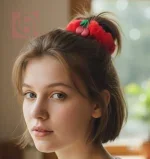 ⁦توكة شعر استك فرو للنساء والفتيات⁩ - الصورة ⁦3⁩