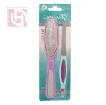 Pedicure set foot file+double sided Stainless Steel nail file set of 2 pieces - Image 2