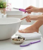 Pedicure set foot file+double sided Stainless Steel nail file set of 2 pieces - Image 3