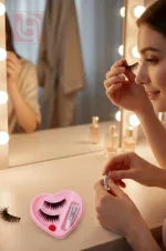 ⁦رموش صناعية بنجور012 +انبوبة لاصق رموش⁩ - الصورة ⁦3⁩