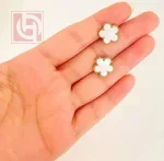 ⁦حلق استانلس ستيل بيور ضد الصدأ للنساء ابيض⁩ - الصورة ⁦2⁩