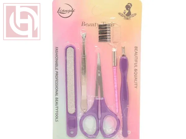 Stainless steel makeup tool set of 5 pieces