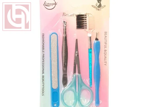 Stainless steel makeup tool set of 5 pieces