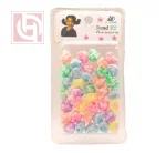 خرز لضفائر وخصل الشعر على شكل قلب مناسبة للبنات والنساء متعددة الالوان