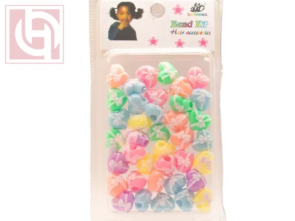 Multi colored heart shaped beads for braids and hair strands suitable for girls and women