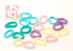 Soft small multi colored cotton hair clips for children and women