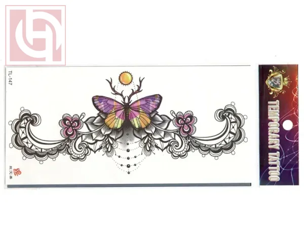 Temporary adhesive Waterproof body colour Tattoo for women and girls 20CM
