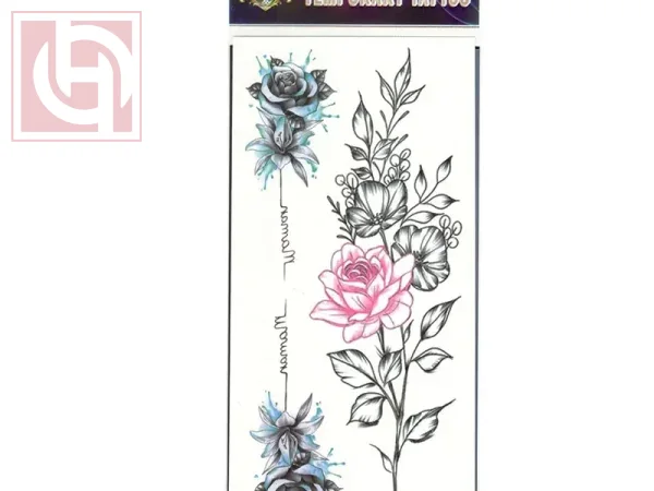 Temporary adhesive Waterproof body colour Tattoo for women and girls 20CM