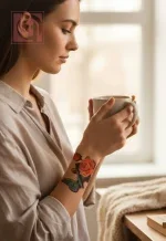 ⁦تاتو لاصق الوان مؤقت للجسم للنساء والفتيات⁩ - الصورة ⁦3⁩