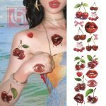 ⁦تاتو لاصق الوان للجسم مقاوم للماء للنساء والفتيات 20سم⁩ - الصورة ⁦4⁩