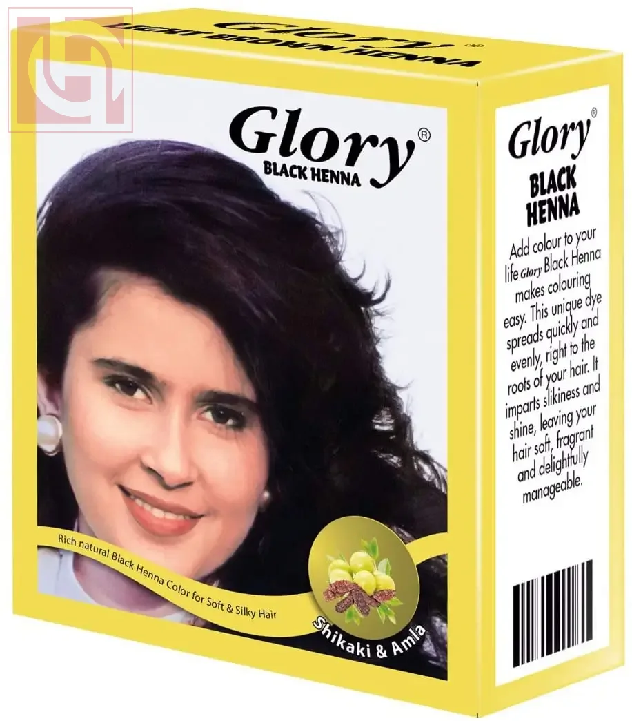 جلورى علبة حناء لون اسود 6 اكياس اورجينال هبز ORIGINALHUBS جلورى علبة حناء هندى لون اسود 6 اكياس - الصورة 1