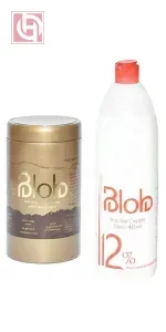 Professional Lightening Kit: 12% 1000ml Red Hair Developer Cream + 450g Blue Hair Bleach Powder from Blob