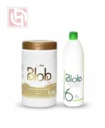 Professional Lightening Package: Blob Hair Oxygen Cream Developer 6% 1000 ml (Green) + Blob Hair Lightening  Bleaching Powder 450 g (White)