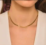 ⁦طقم ظهر الحية سلسلة+انسيال+خلخال ستانلس ستيل ضدا الصدا⁩ - الصورة ⁦2⁩