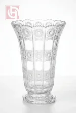 ⁦طقم كريستال بوهيمى صينى منقوش 3قطع فازة وطبق وبنبونيرة⁩ - الصورة ⁦2⁩