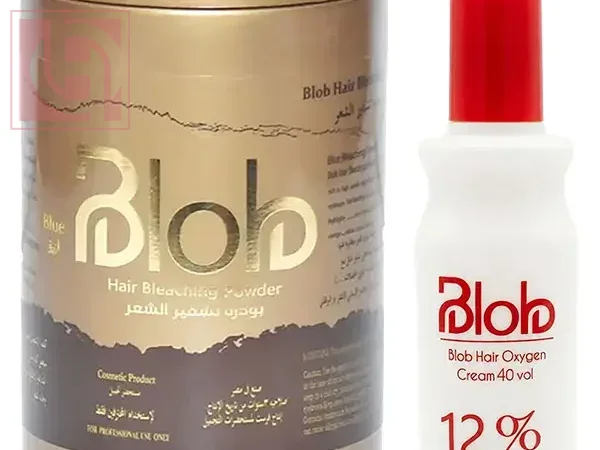 باكيدج التفتيح الاحترافى كريم اكسجين للشعر 12%100مل احمر+بودرة تفتيح وتشقير الشعر450 جرام ازرق من بلوب