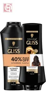 Schwarzkopf Gliss Ultimate Repair Duo Pack (Shampoo + Conditioner 40% OFF) for Heavily Damaged, Dry Hair
