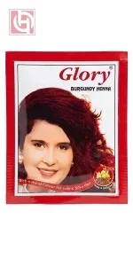 Glory Original Indian Henna with Amla & Shikakai Burgundy (6 Sachets x 10g) - Image 2