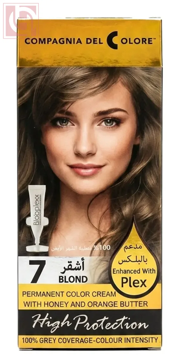 كومبانيا ديل كولور صبغة شعر الإيطالية الدائمة مدعمة بالبلكس اشقر رقم 7 اورجينال هبز ORIGINALHUBS كومبانيا ديل كولور صبغة شعر الإيطالية الدائمة مدعمة بالبلكس اشقر رقم 7 - الصورة 1