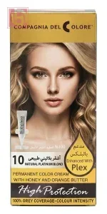 كومبانيا ديل كولور صبغة شعر الإيطالية الدائمة مدعمة بالبلكس اشقر بلاتينى طبيعى رقم 10