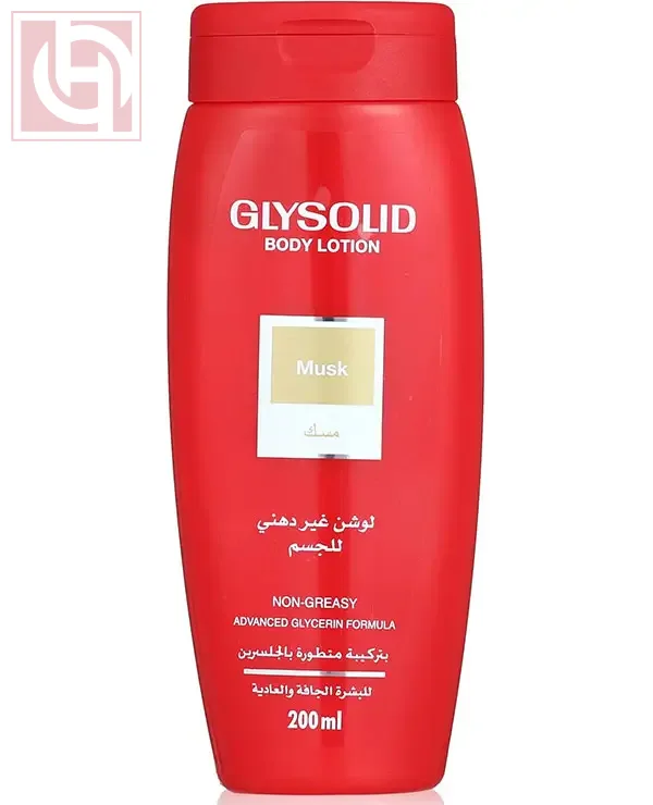 GlySolid Non Greasy Body Lotion with Musk Scent 200 ml - Image 1