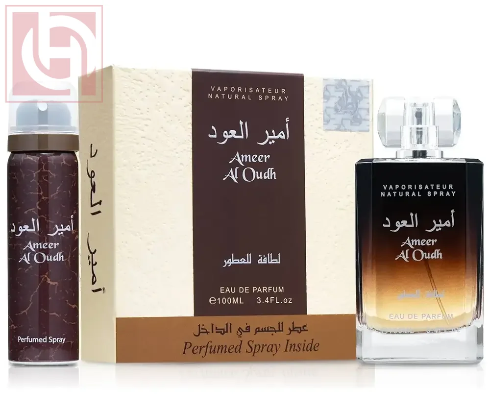 ⁦عطر امير العود او دو برفيوم 100مل+ اسبراى للجسم 50مل من لطافة⁩ - الصورة ⁦1⁩