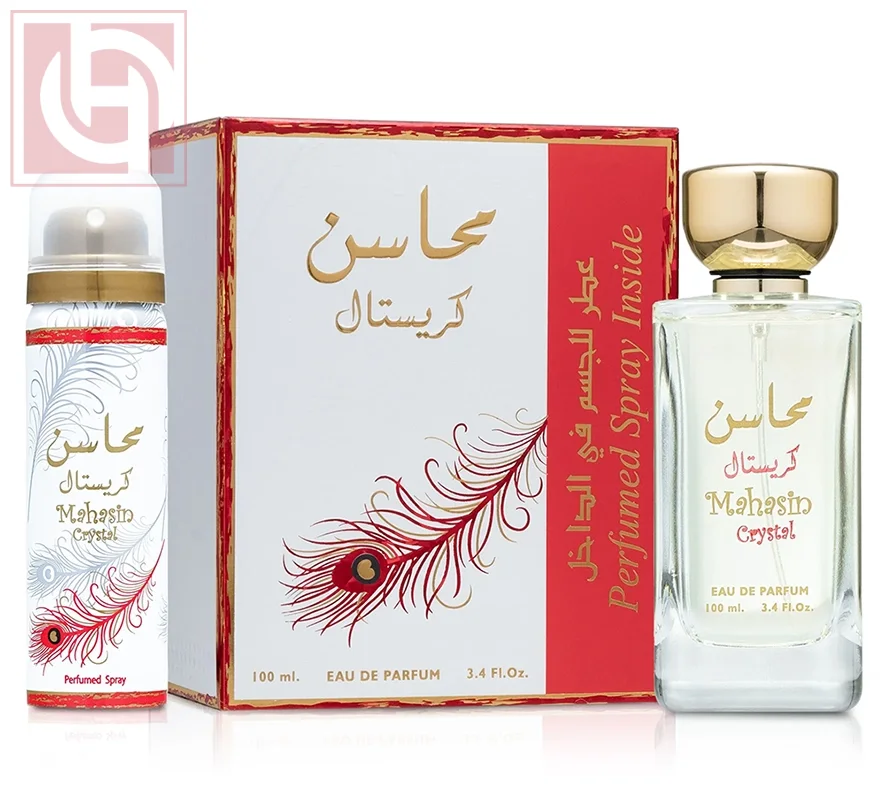 Lattafa Mahasin Crystal EDP100ml+perfumed spray50ml - Image 1